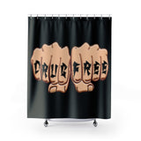 Drug Free Fist Shower Curtains