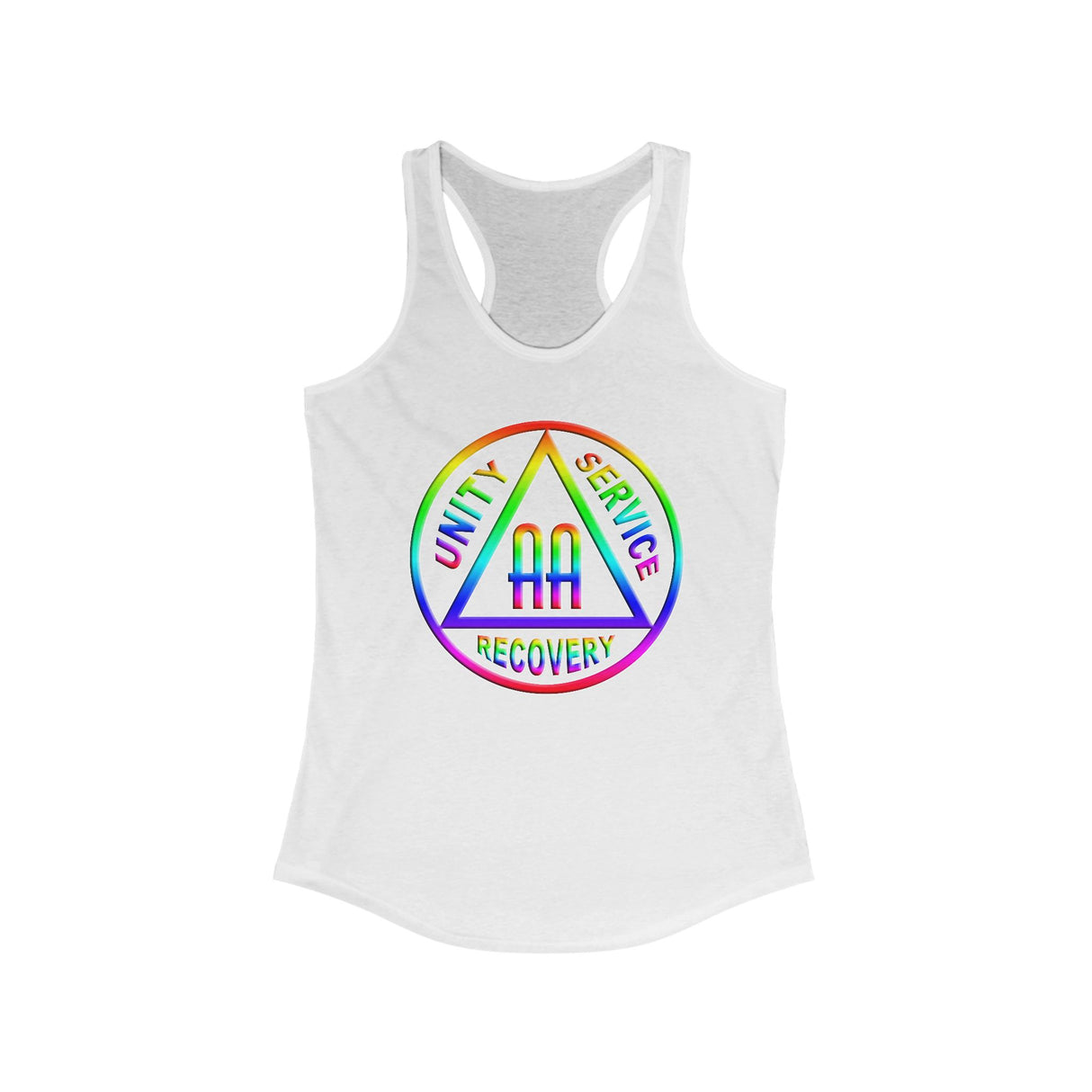 AA Double Rainbow Symbol AA Racerback Tank