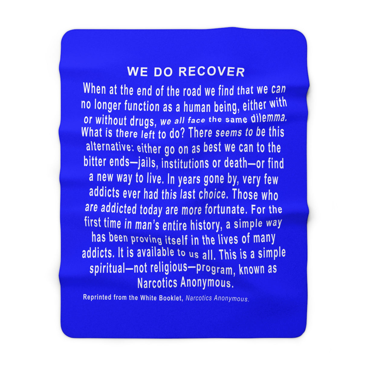 We Do Recover Fleece Blanket