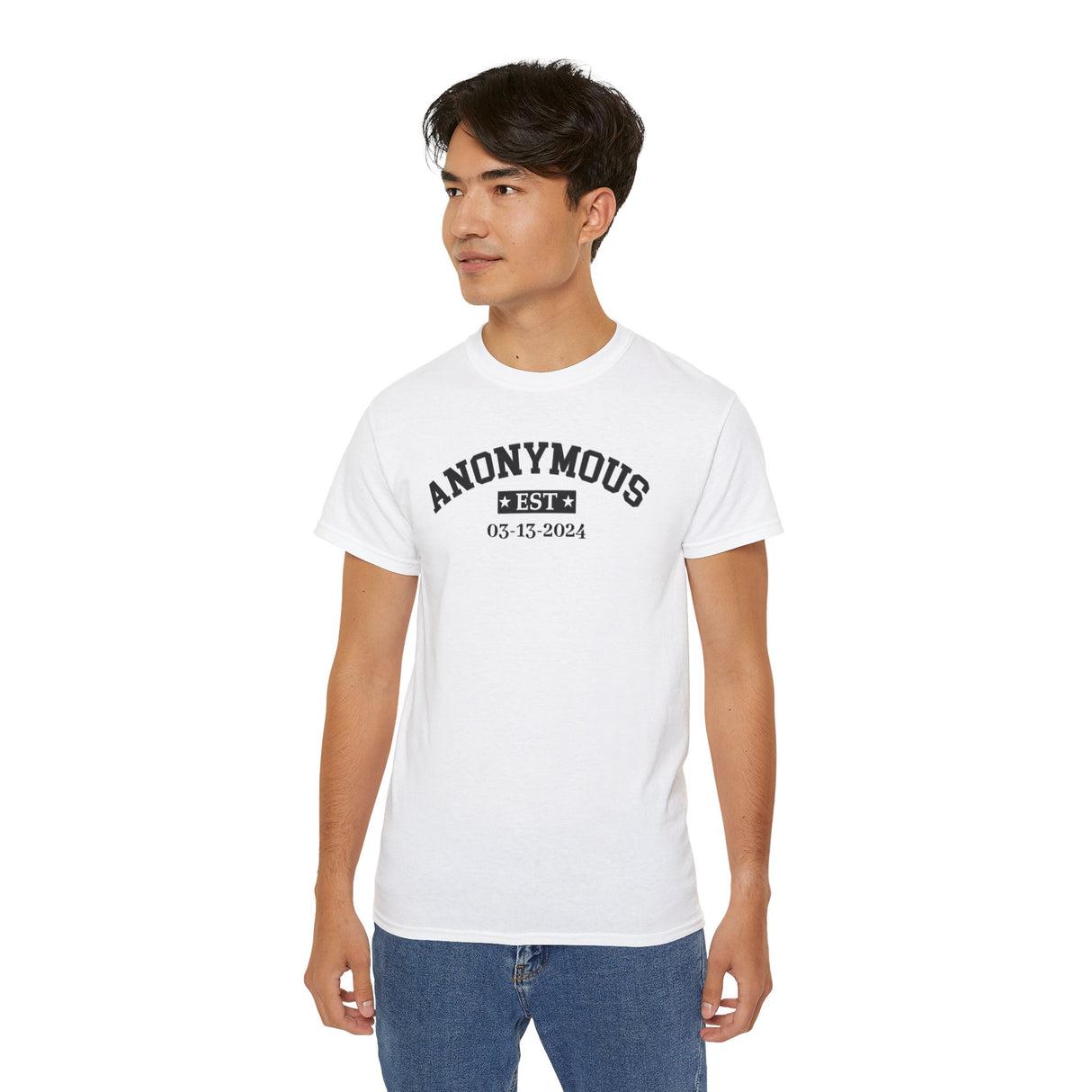 Custom Anonymous Est Clean Date Unisex Tee