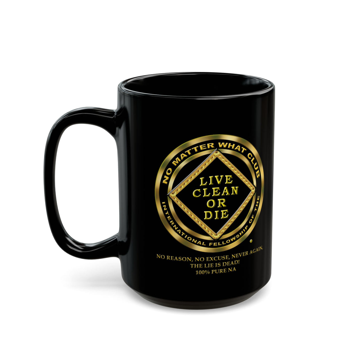 No Matter What Gold 11/15oz Black Mug