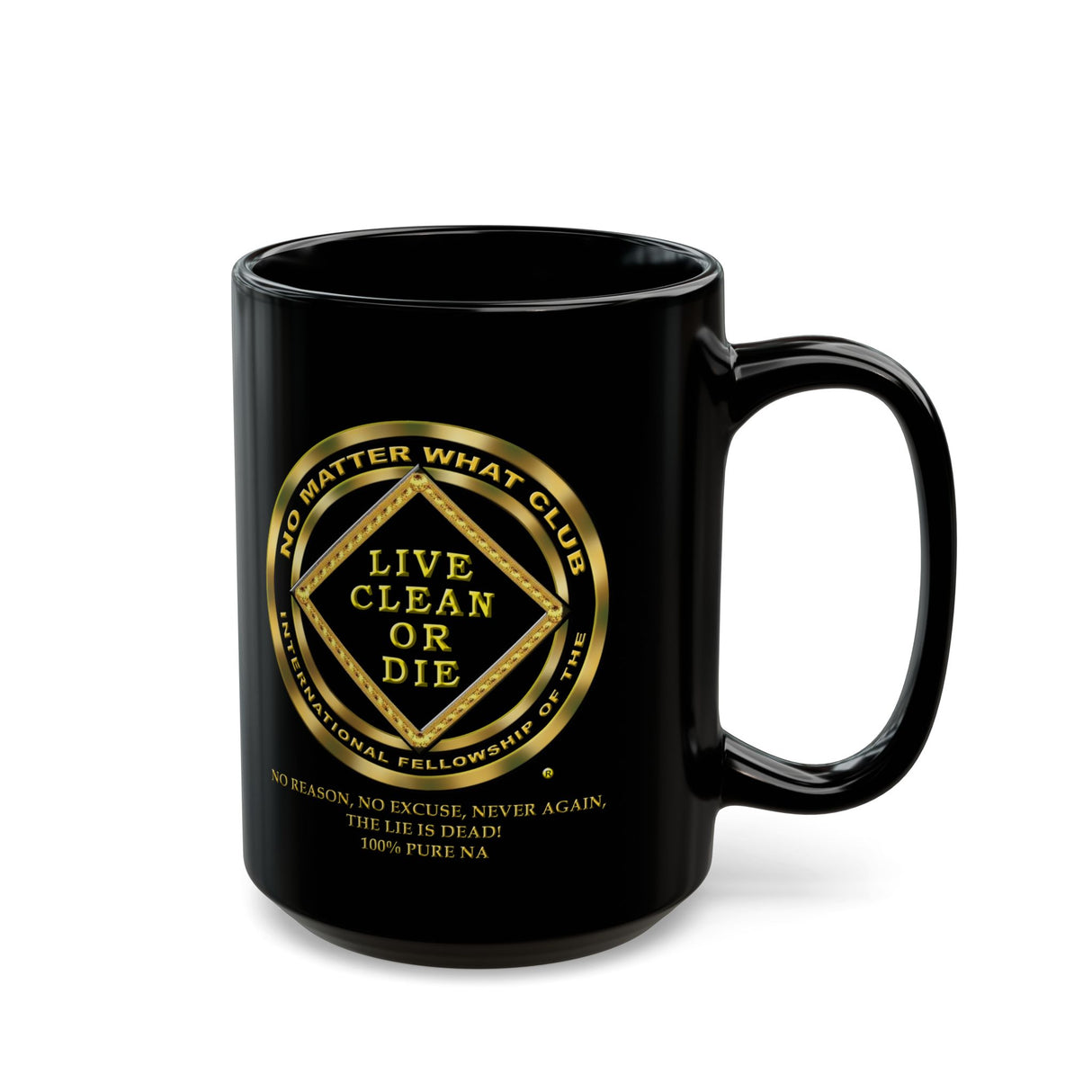 No Matter What Gold 11/15oz Black Mug