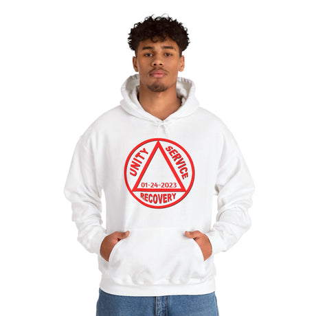 Custom AA Symbol Sober Date dtg Hoodie