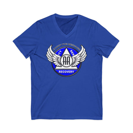 Winged AA Symbol AA V-Neck Tee