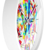 Splattered NA Symbol Wall Clock