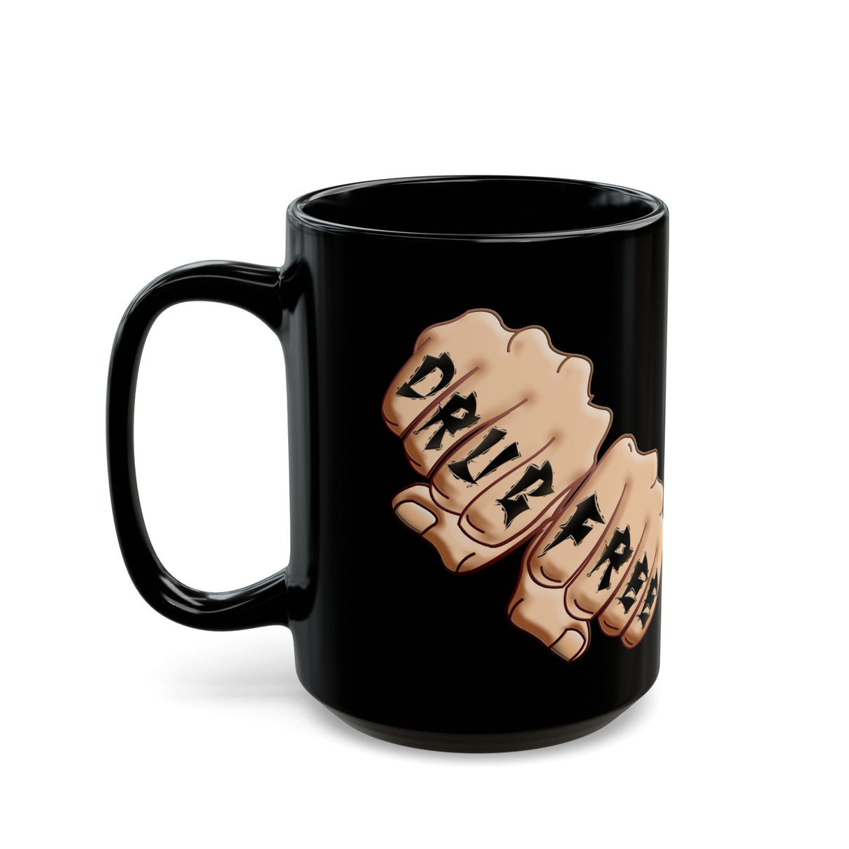 Drug Free Fist 11/15oz Black Mug