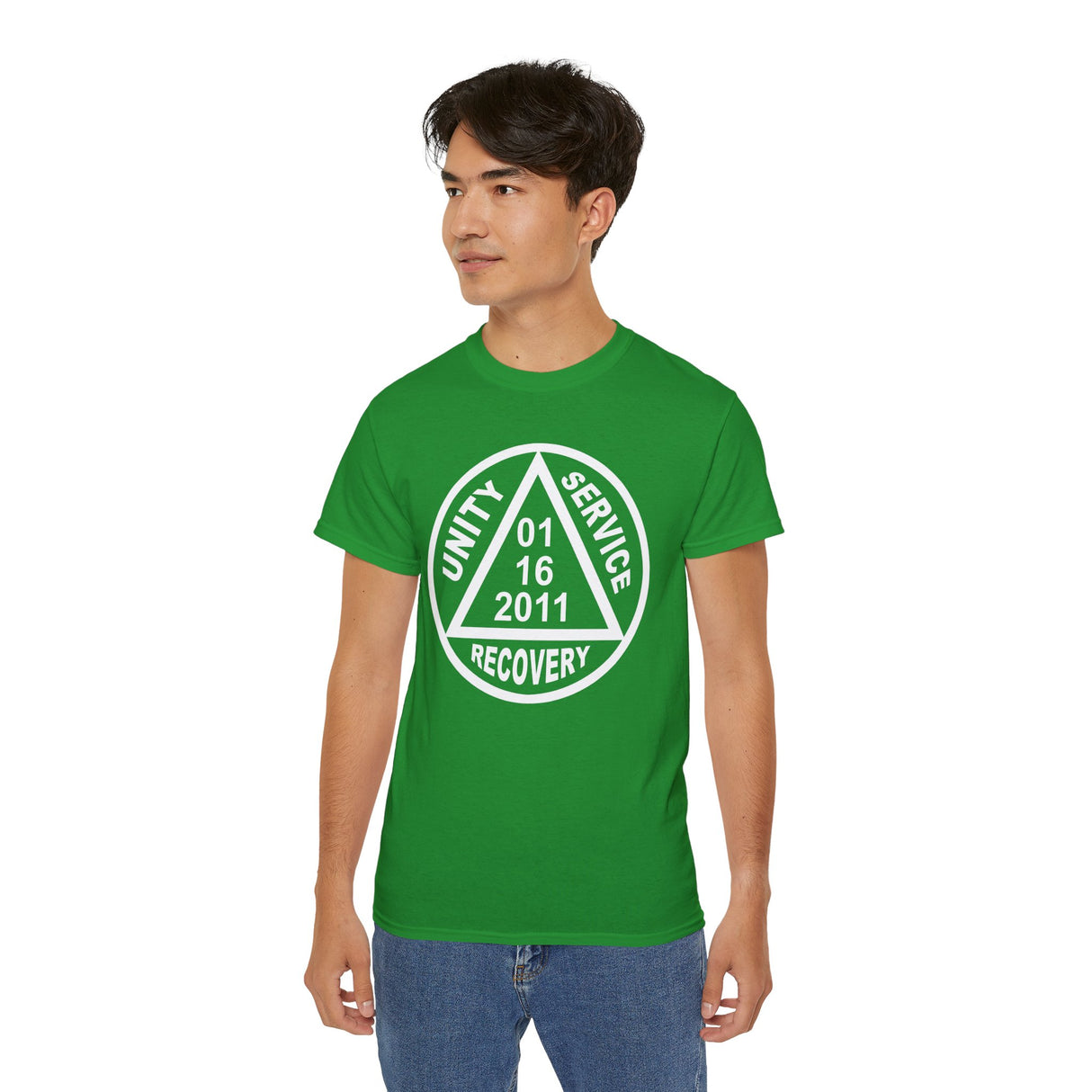Custom Sober Date AA Symbol Unisex Tee