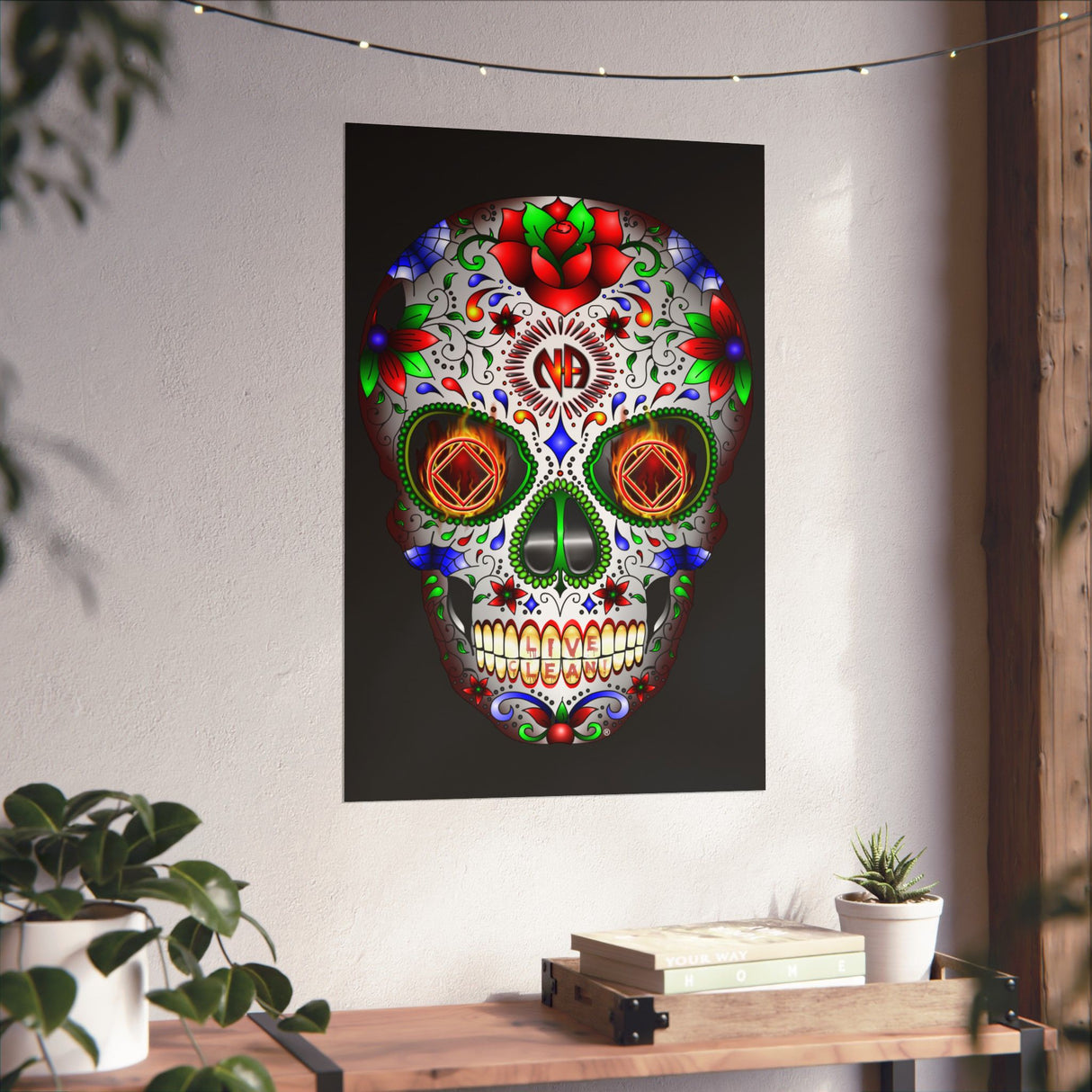 NA Sugar Skull 1  Vertical Posters