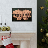 Drug Free Fist Horizontal Posters