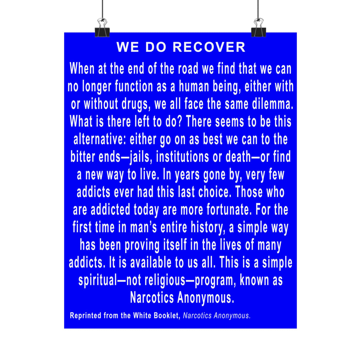We Do Recover  Vertical Posters