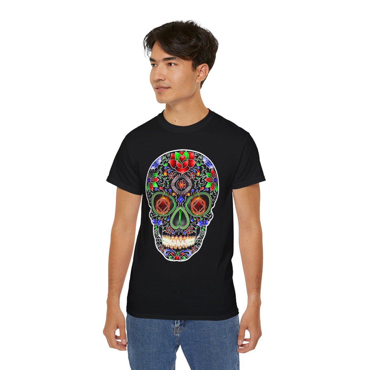 NA Sugar Skull Inverted dtg Tee