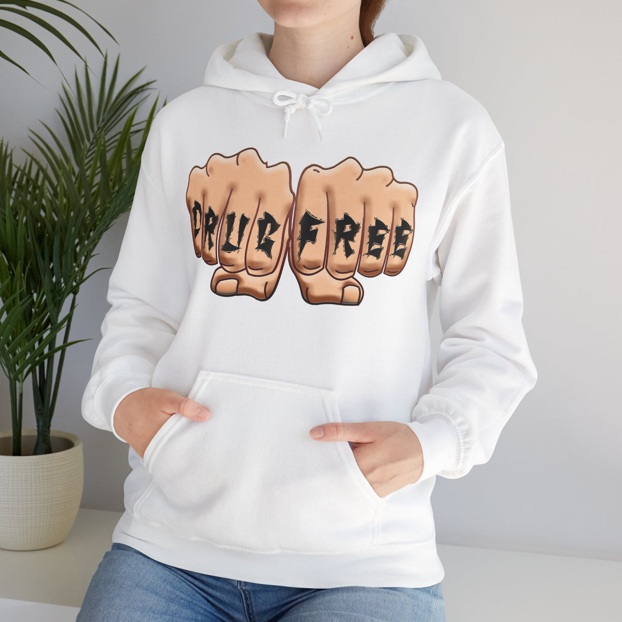 Drug Free Fist dtg Hoodie