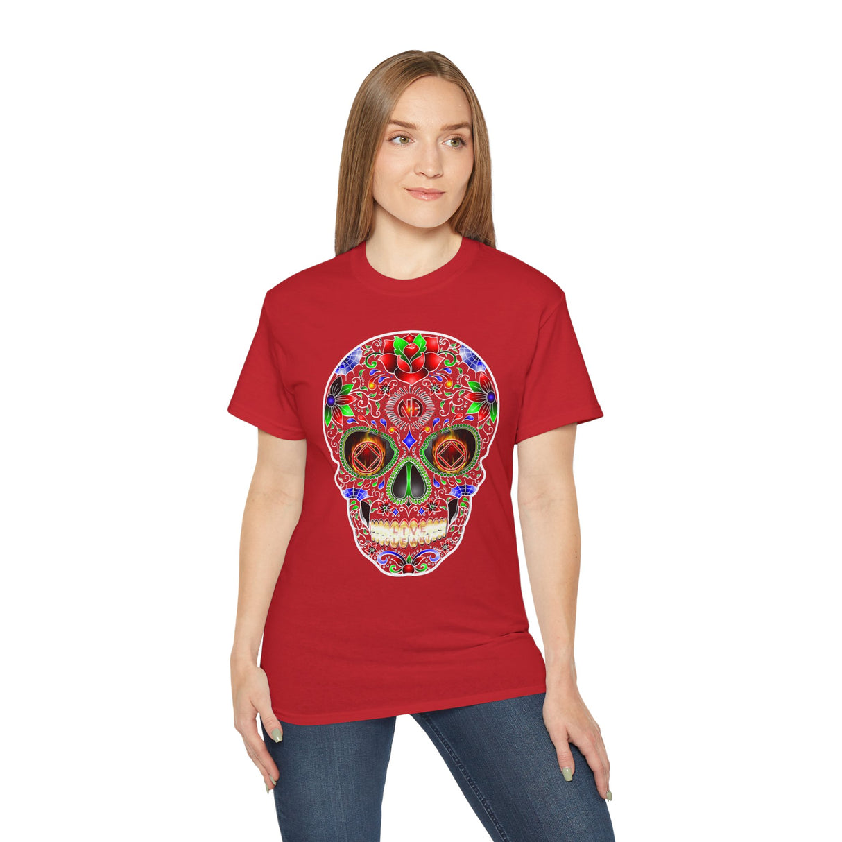NA Sugar Skull Inverted dtg Tee
