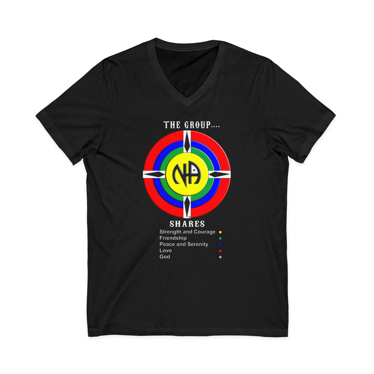 The Group Shares Logo dtg V-Neck Tee
