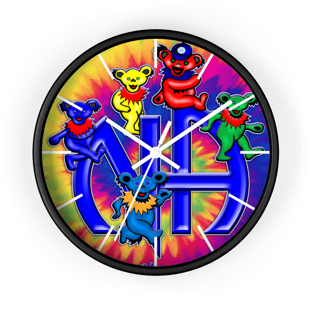 I'm Not Dead Tie Dye Logo Wall Clock