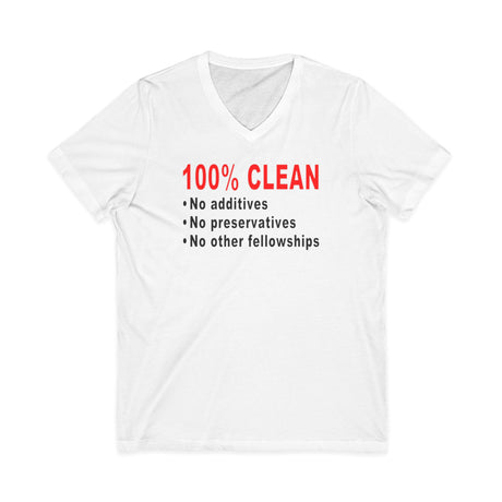 100% Clean V.2 dtg V-Neck Tee