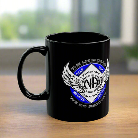 Winged NA Symbol 11/15oz Black Mug