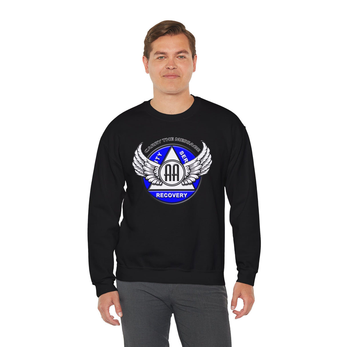 Winged AA Symbol dtg Crewneck Sweatshirt