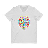 Splattered NA Symbol dtg V-Neck Tee