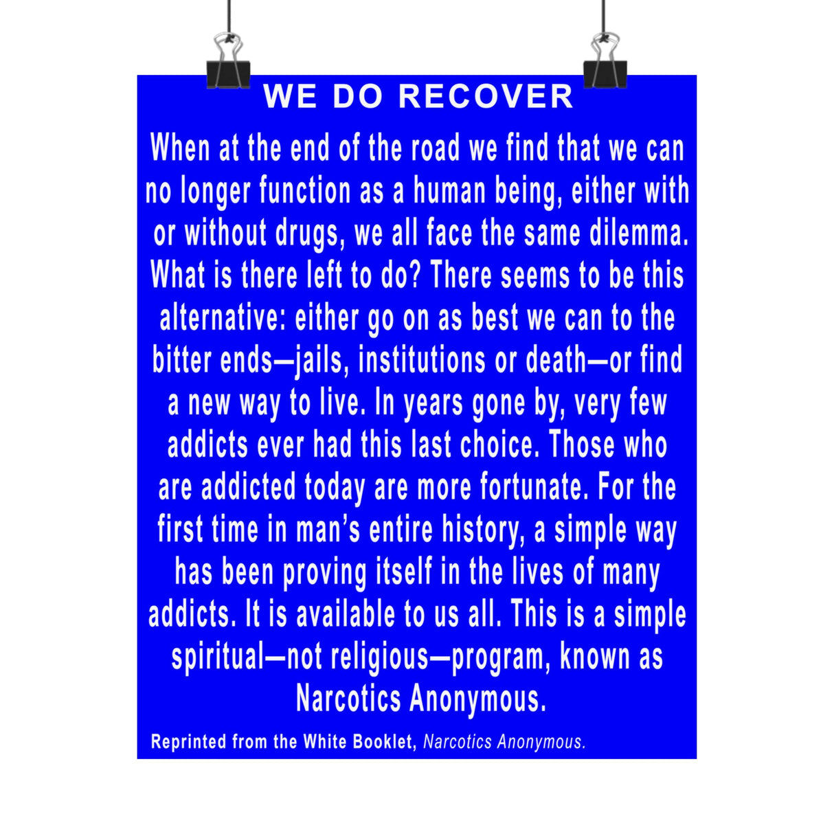 We Do Recover  Vertical Posters