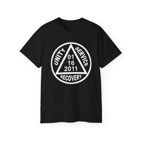 Custom Sober Date AA Symbol Unisex Tee