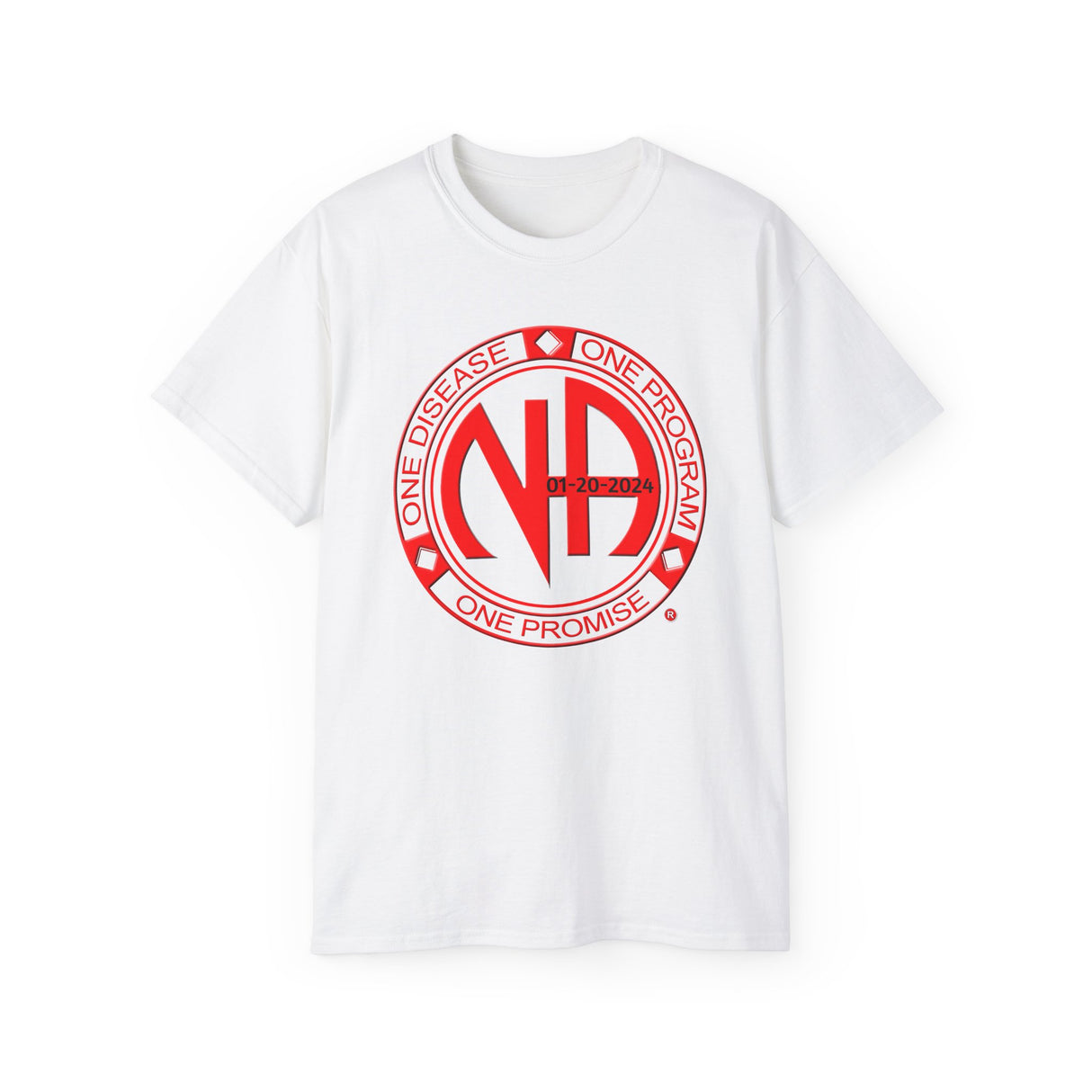 Custom Red One Disease, One Program Unisex Tee