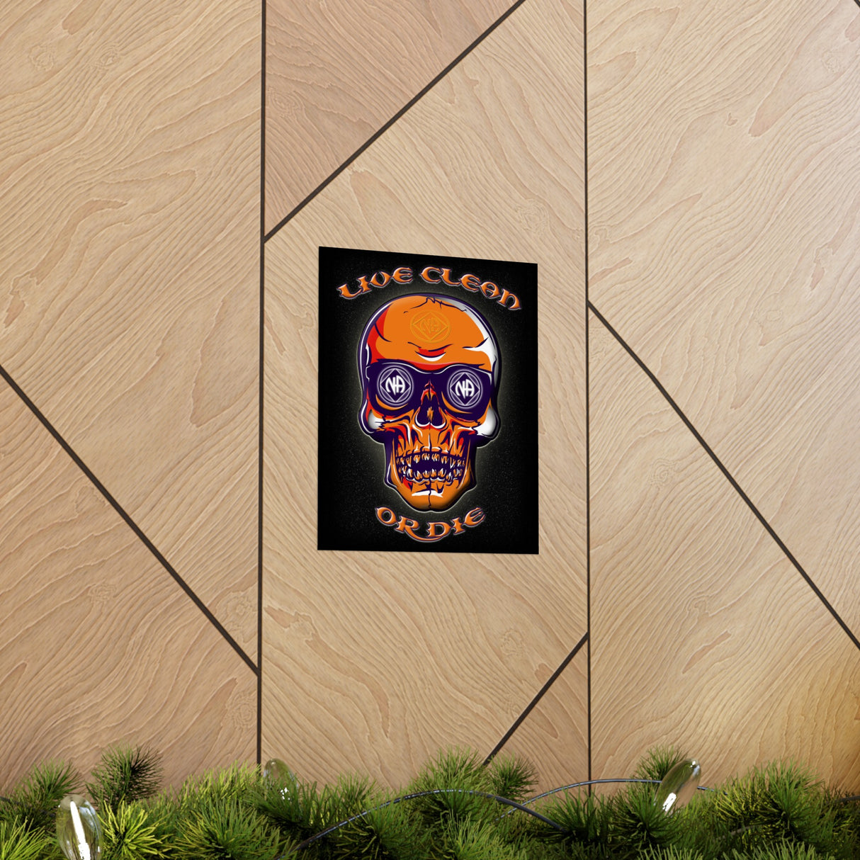 Live Clean Skull Vertical Posters