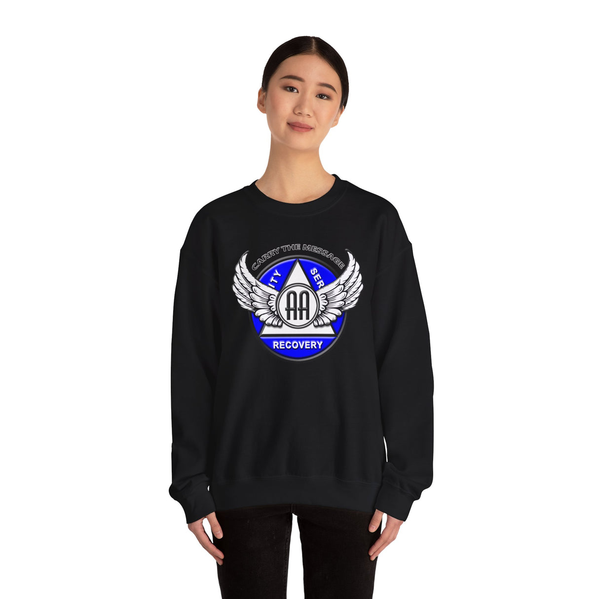 Winged AA Symbol dtg Crewneck Sweatshirt