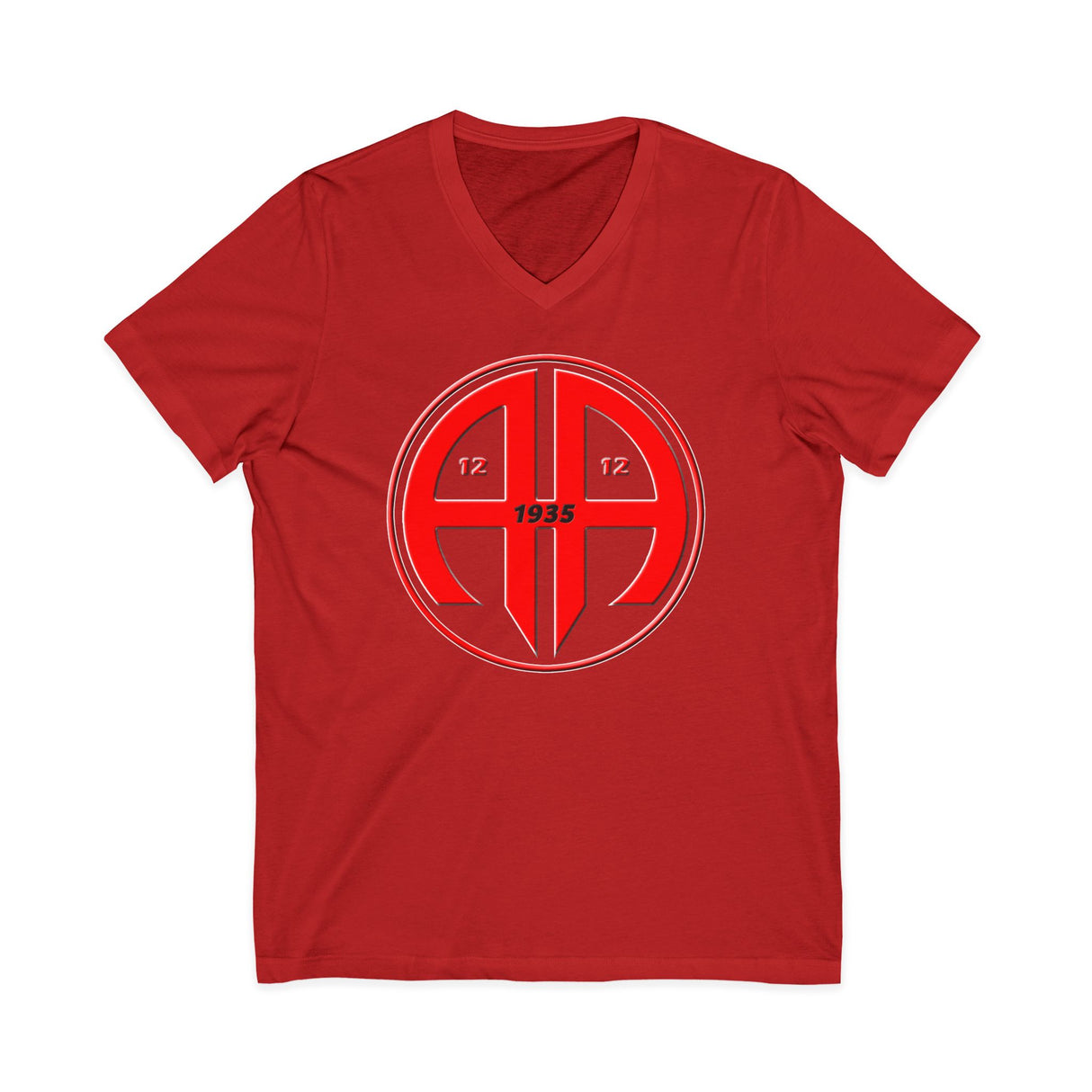 Red AA Logo AA V-Neck Tee