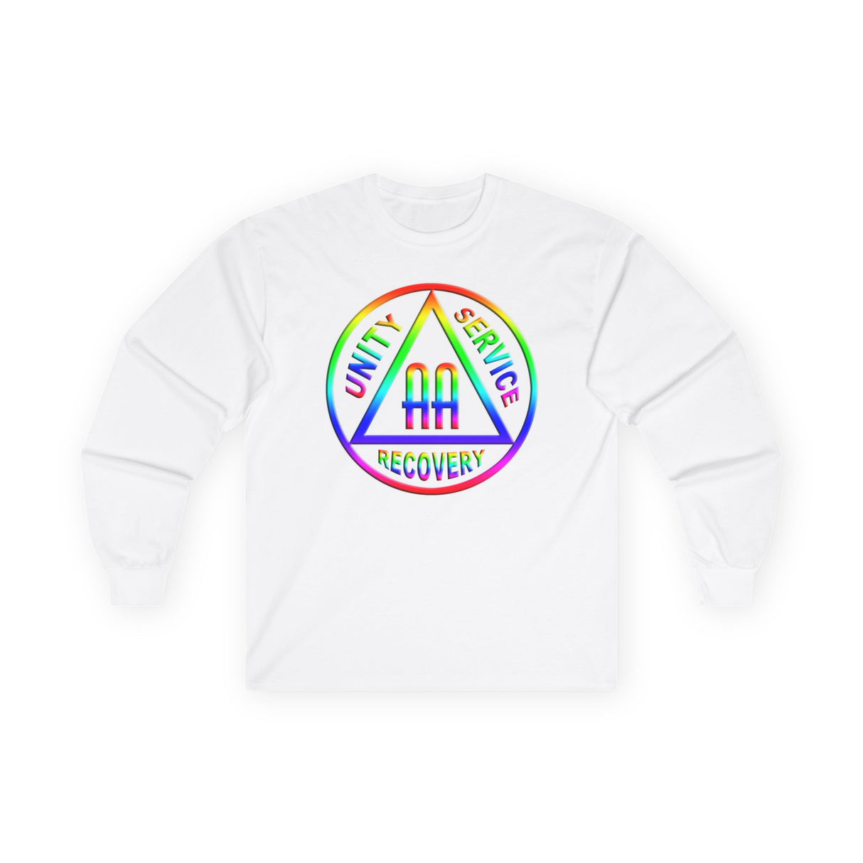 AA - Double AA Rainbow Symbol Long Sleeve dtg Tee