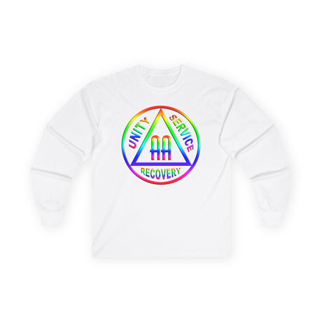 AA - Double AA Rainbow Symbol Long Sleeve dtg Tee