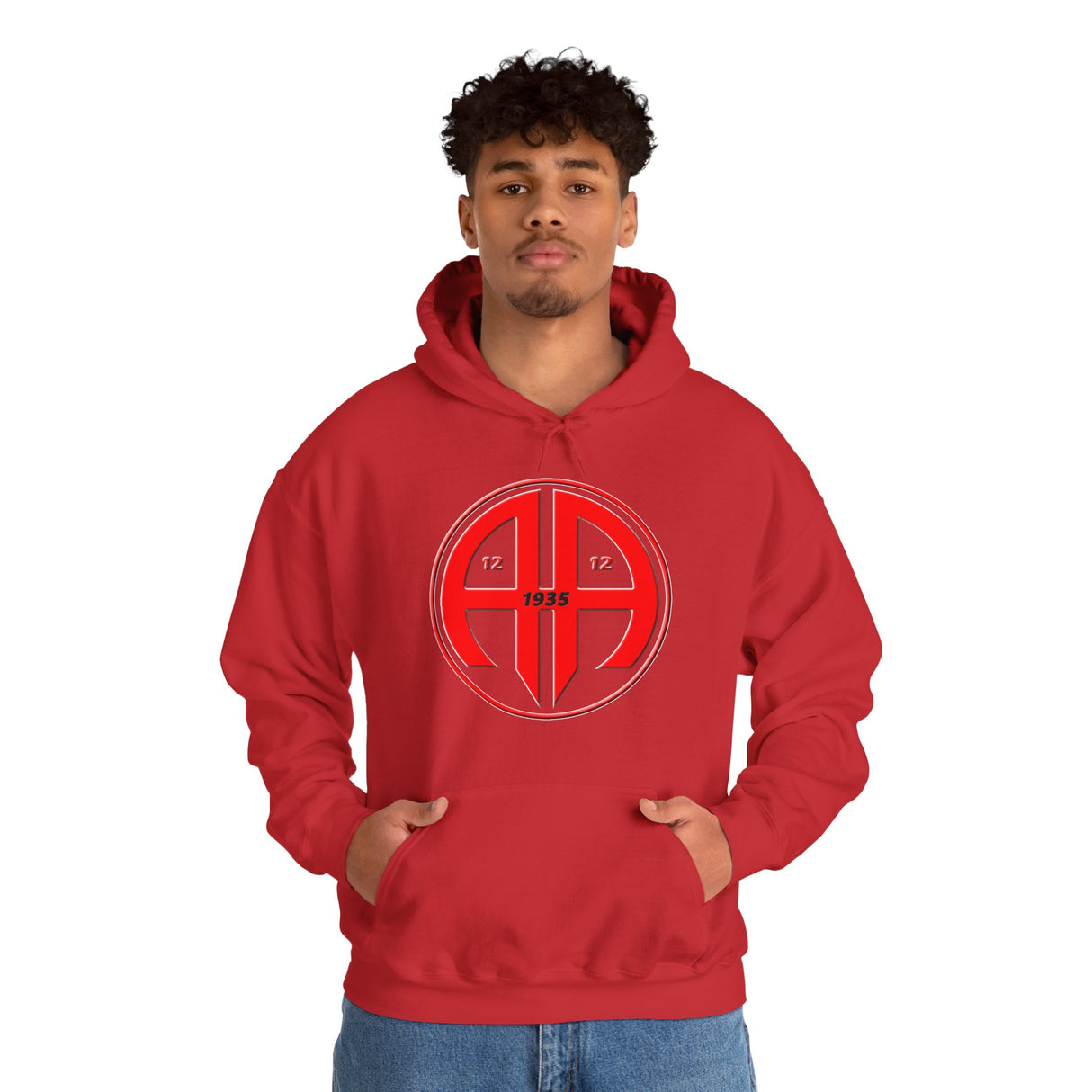 Red AA Logo dtg Hoodie