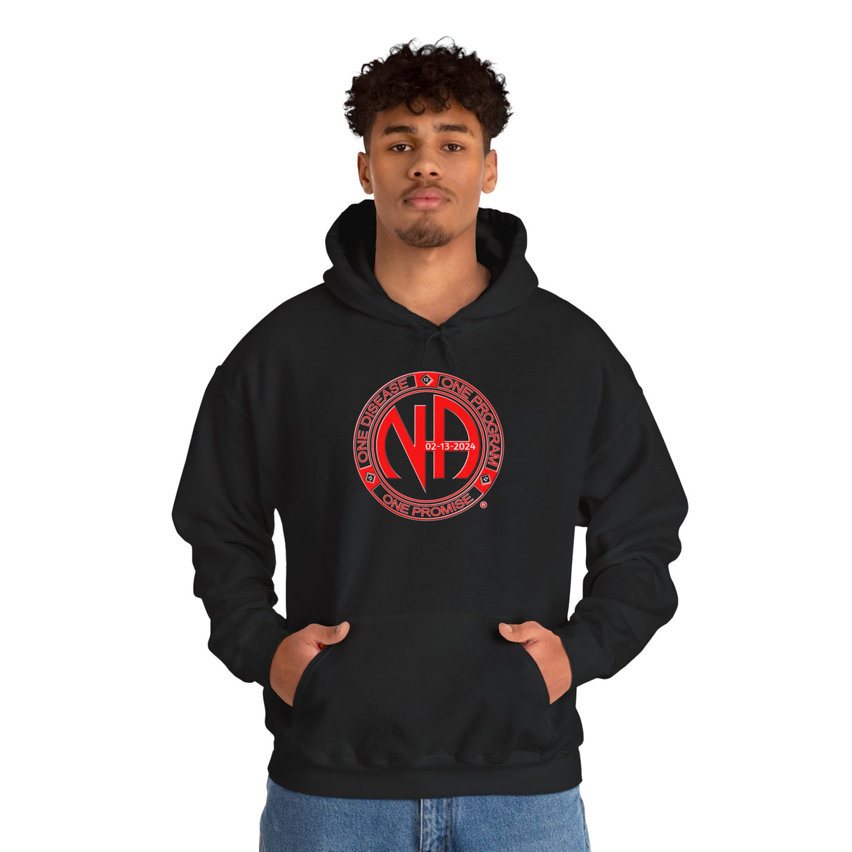 Custom Red One Disease, One Program Hoodie