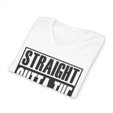 Straight Outta the Basic Text dtg V-Neck Tee