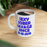 Sexy Sober Savage Customized Mug (11oz, 15oz)