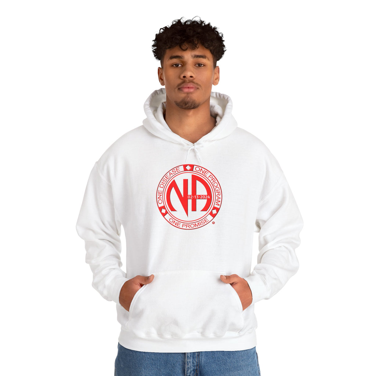 Custom Red One Disease, One Program Hoodie