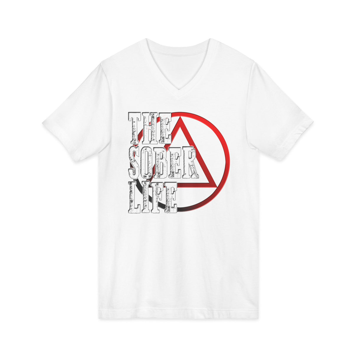The Sober Life AA V-Neck Tee