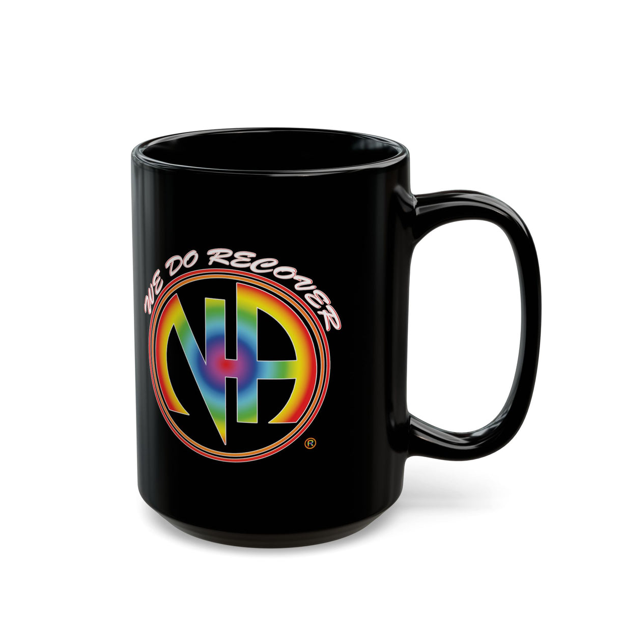 We Do Recover Rainbow 11/15oz Black Mug