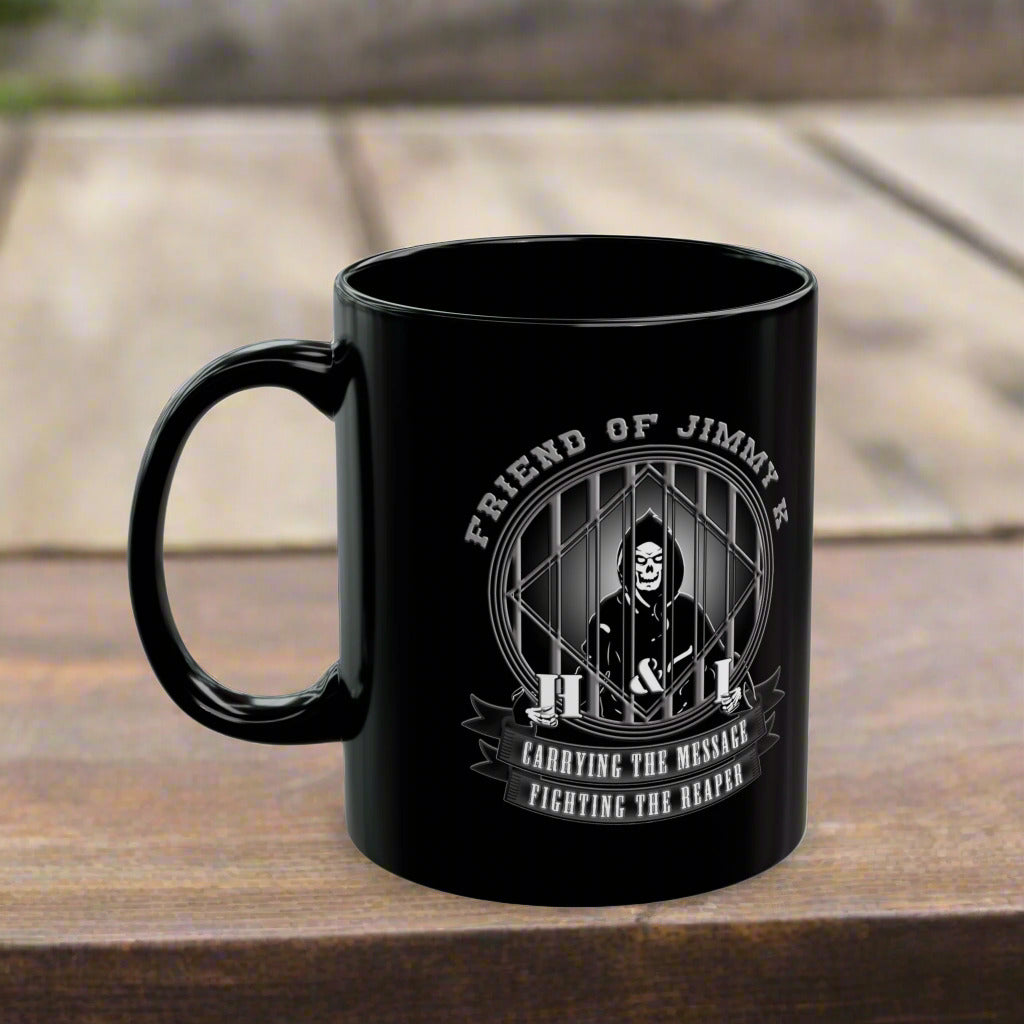 Fighting The Reaper 11/15oz Black Mug