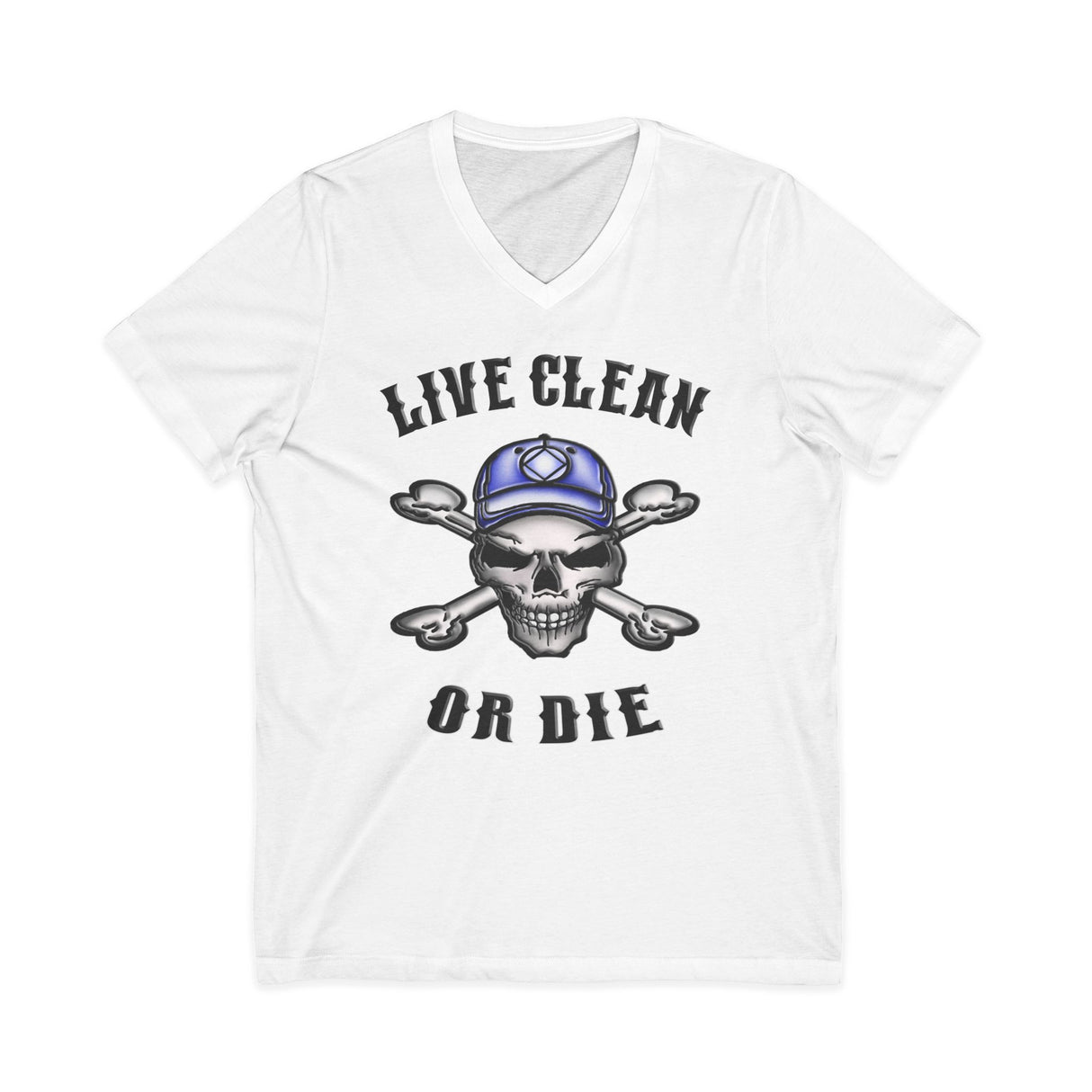 Live Clean Or Die V.2 dtg V-Neck Tee