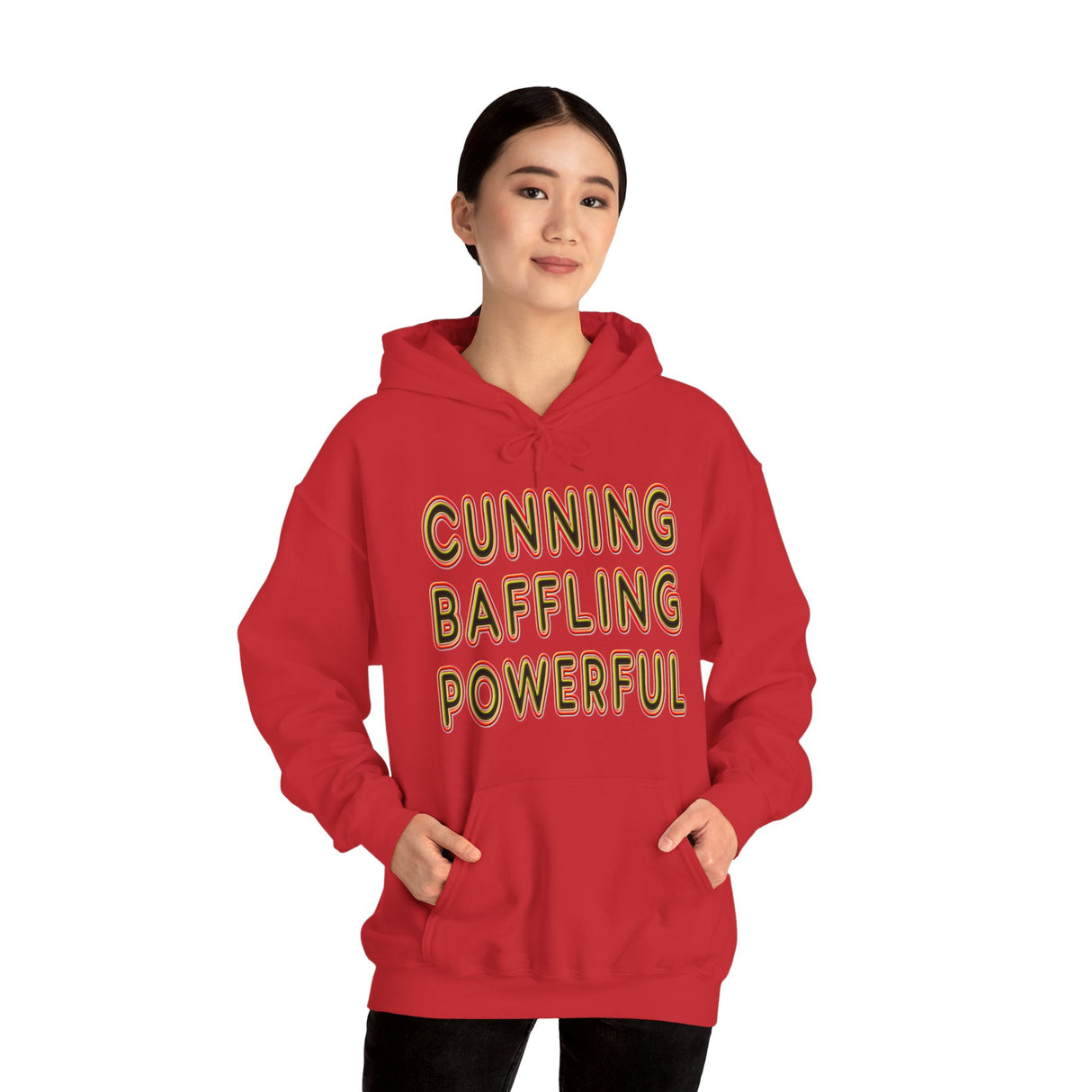 Cunning Baffling Powerful dtg Hoodie