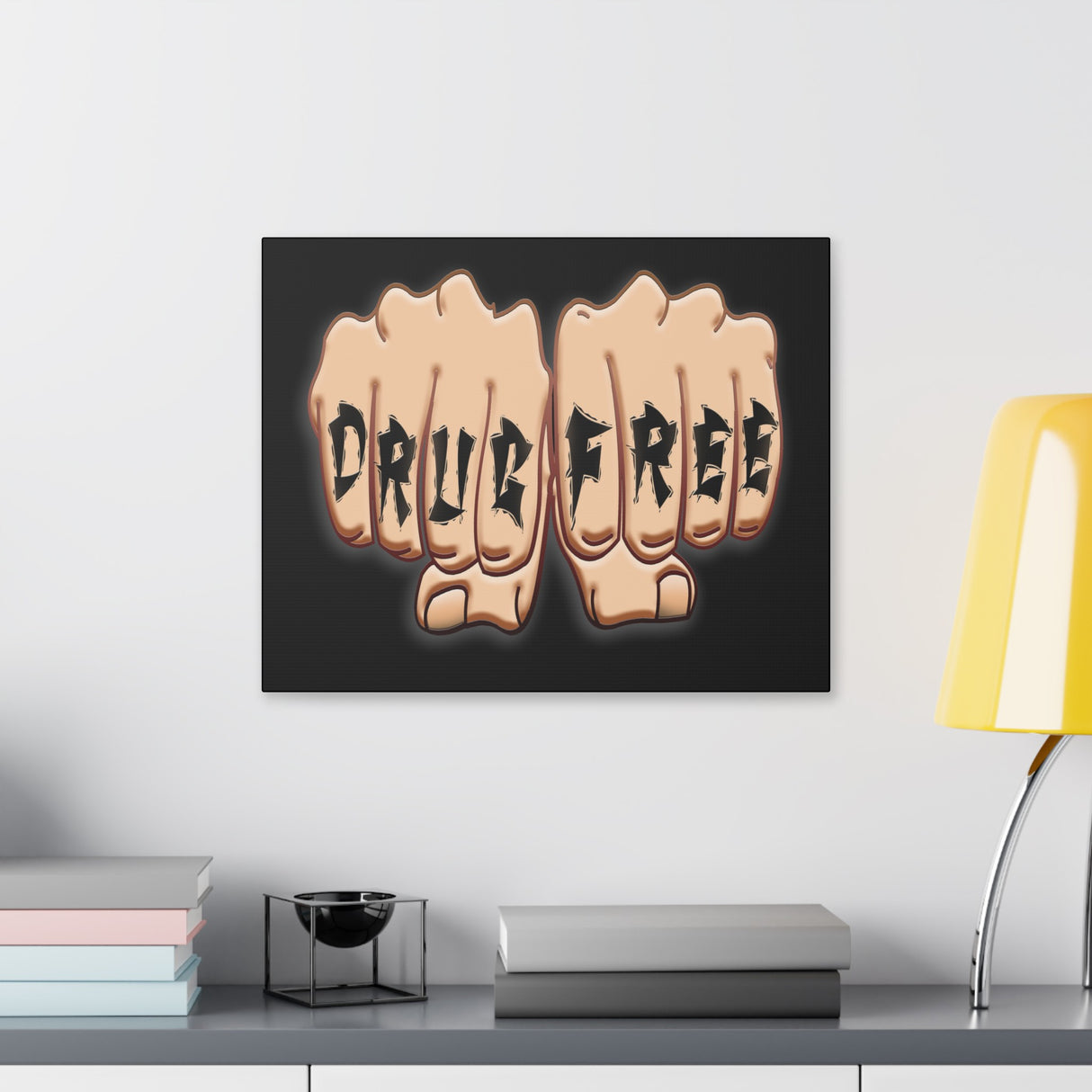 Drug Free Fist Polyester Canvas