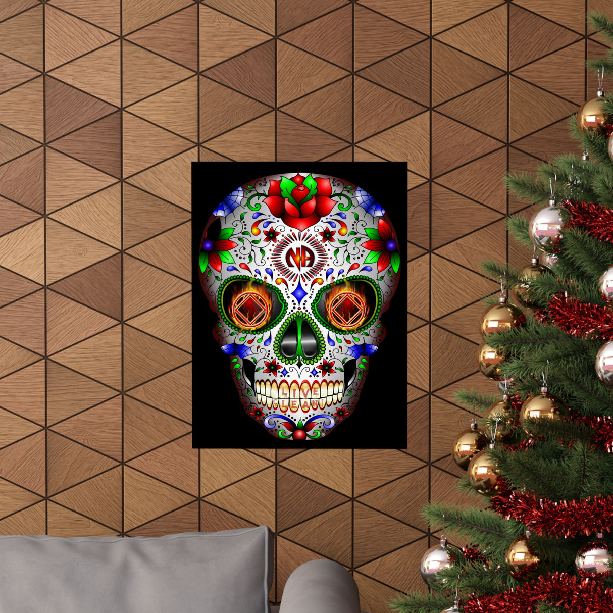 NA Sugar Skull 1  Vertical Posters