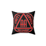 AA Symbol Black & Red  Pillow