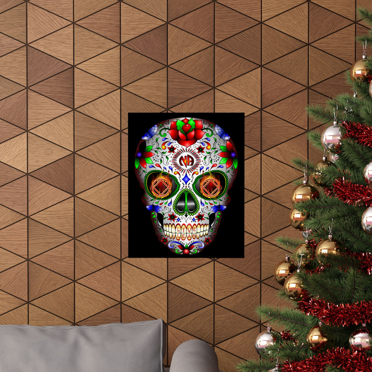 NA Sugar Skull 1  Vertical Posters
