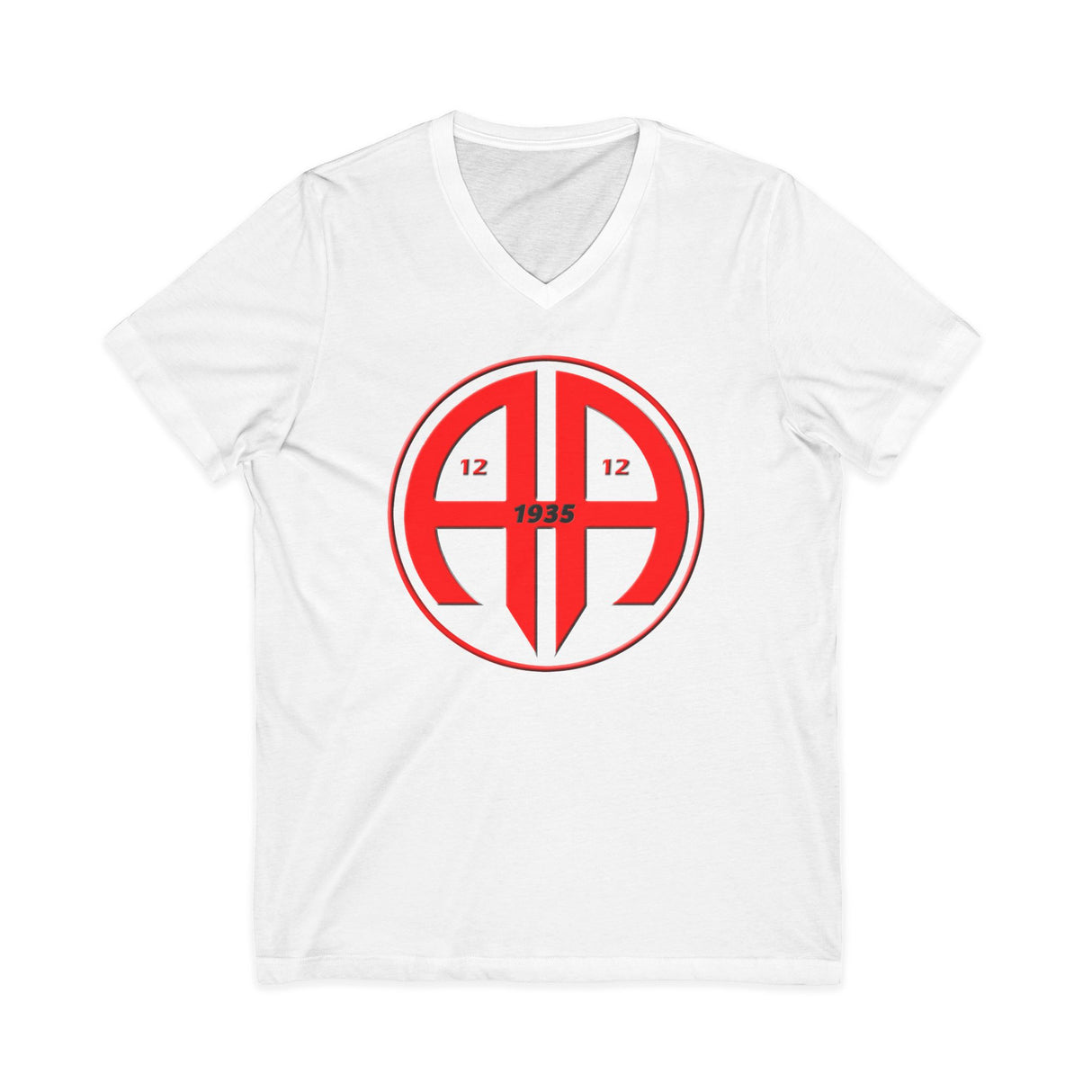 Red AA Logo AA V-Neck Tee
