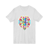 Splattered NA Symbol dtg V-Neck Tee