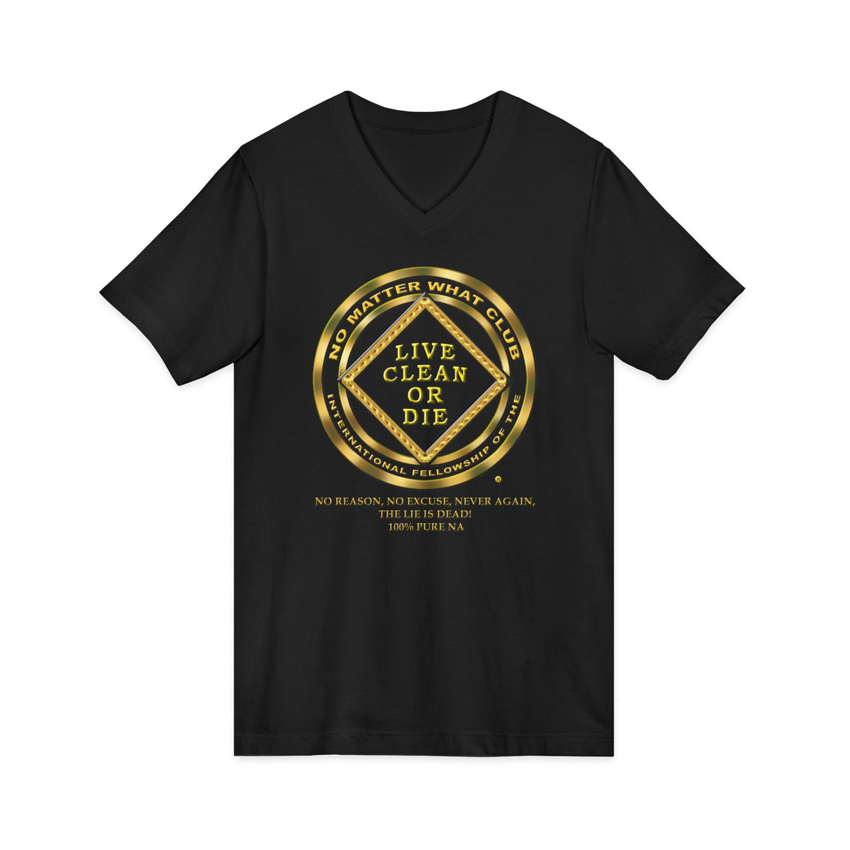 No Matter What Club Gold dtg V-Neck Tee