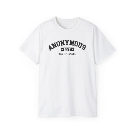 Custom Anonymous Est Clean Date Unisex Tee