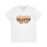 Drug Free Fist dtg V-Neck Tee